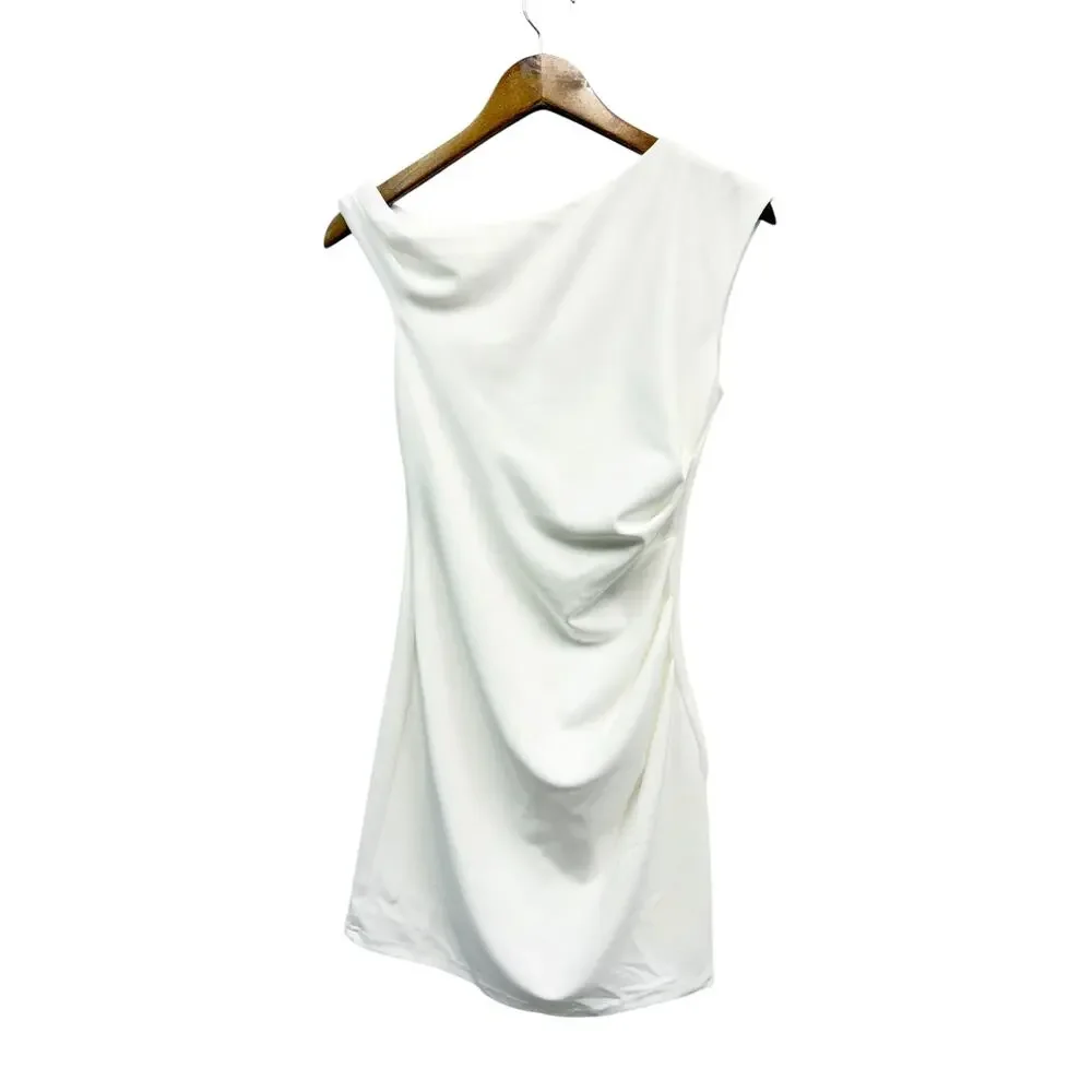 Showpo. YH&CO One Shoulder Bodycon Vilma Dress in White size 6/XS NWT - Picture 5 of 6